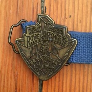 Kids 90s power rangers belt w belt buckle!!!
